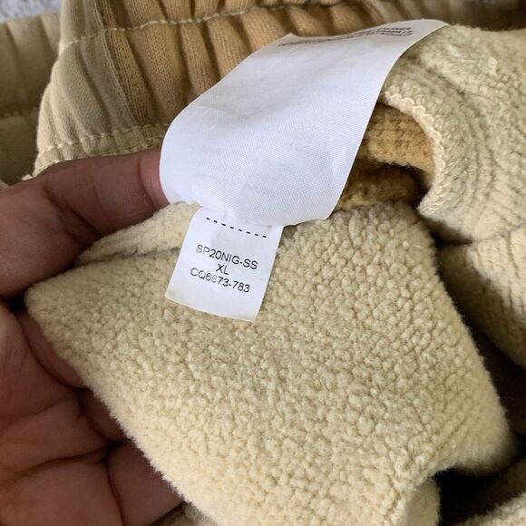 Air Jordan Jumpman Fleece Joggers Womens XL Tan Colorblock 26" Inseam Drawstring - Picture 8 of 14